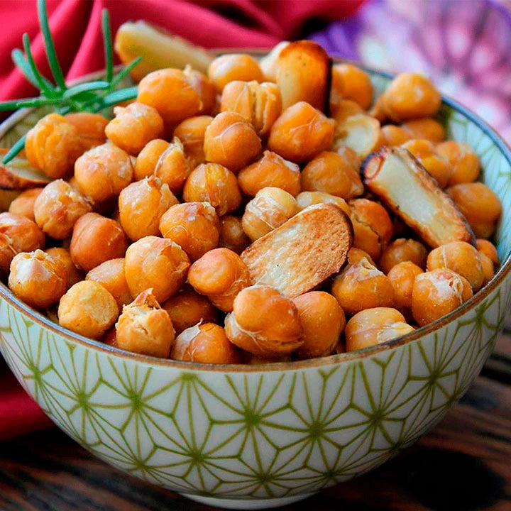 Croutons de grão de bico.