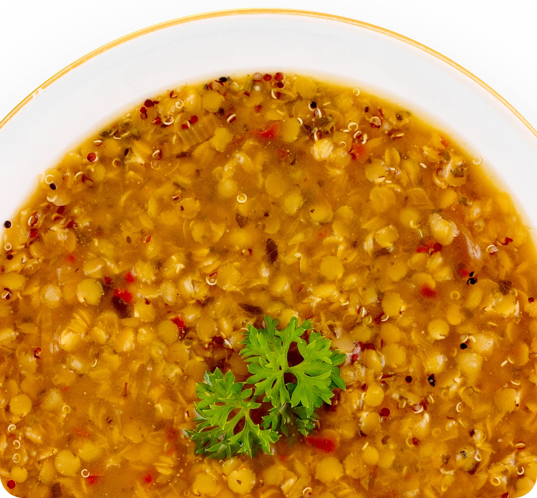 Sopa Low Carb pronta, sugestão de apresentação